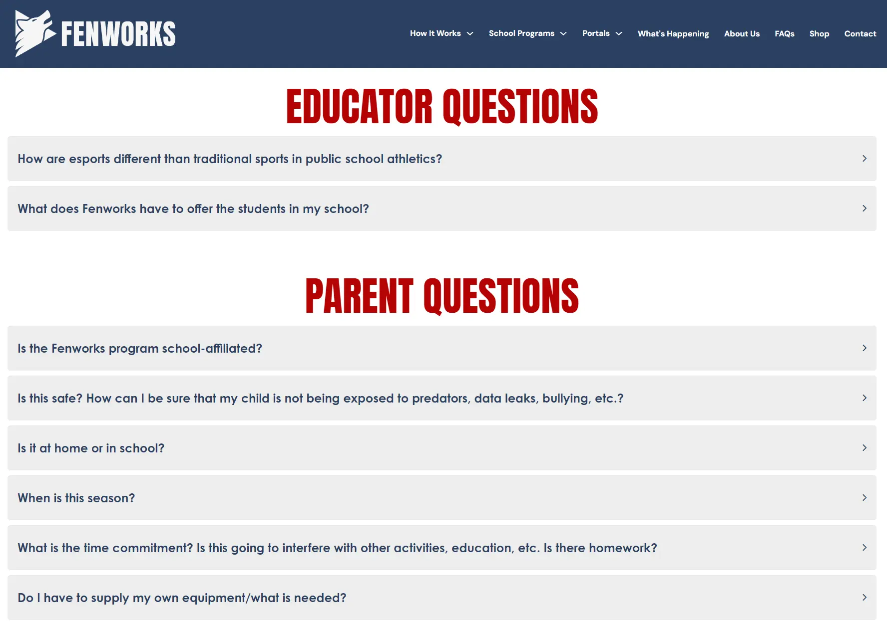 fenworks website screenshot