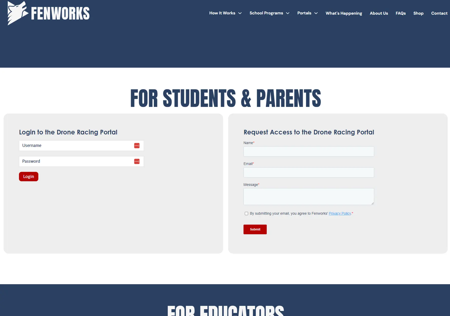 fenworks website screenshot